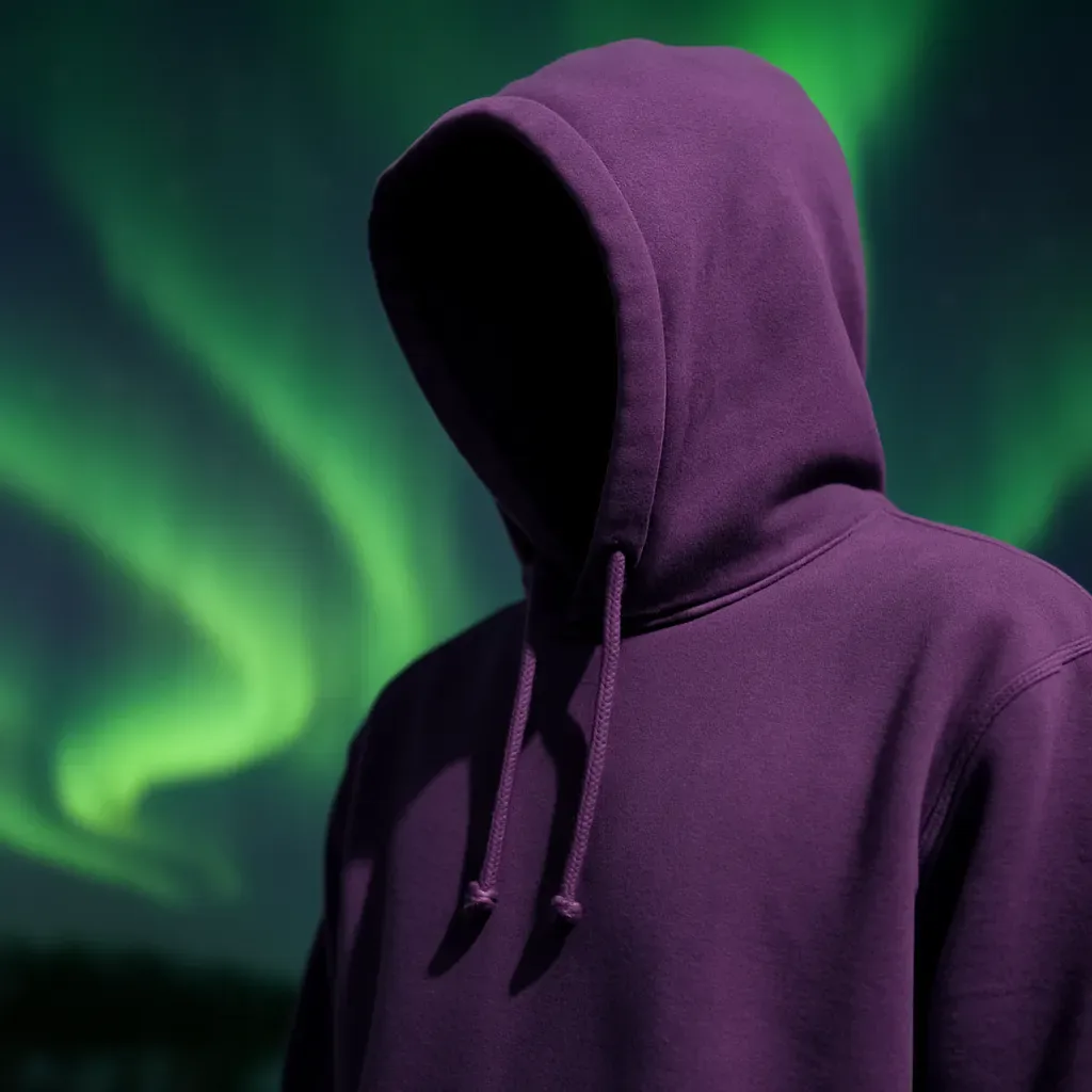 Kiruna Violet organic cotton hoodie